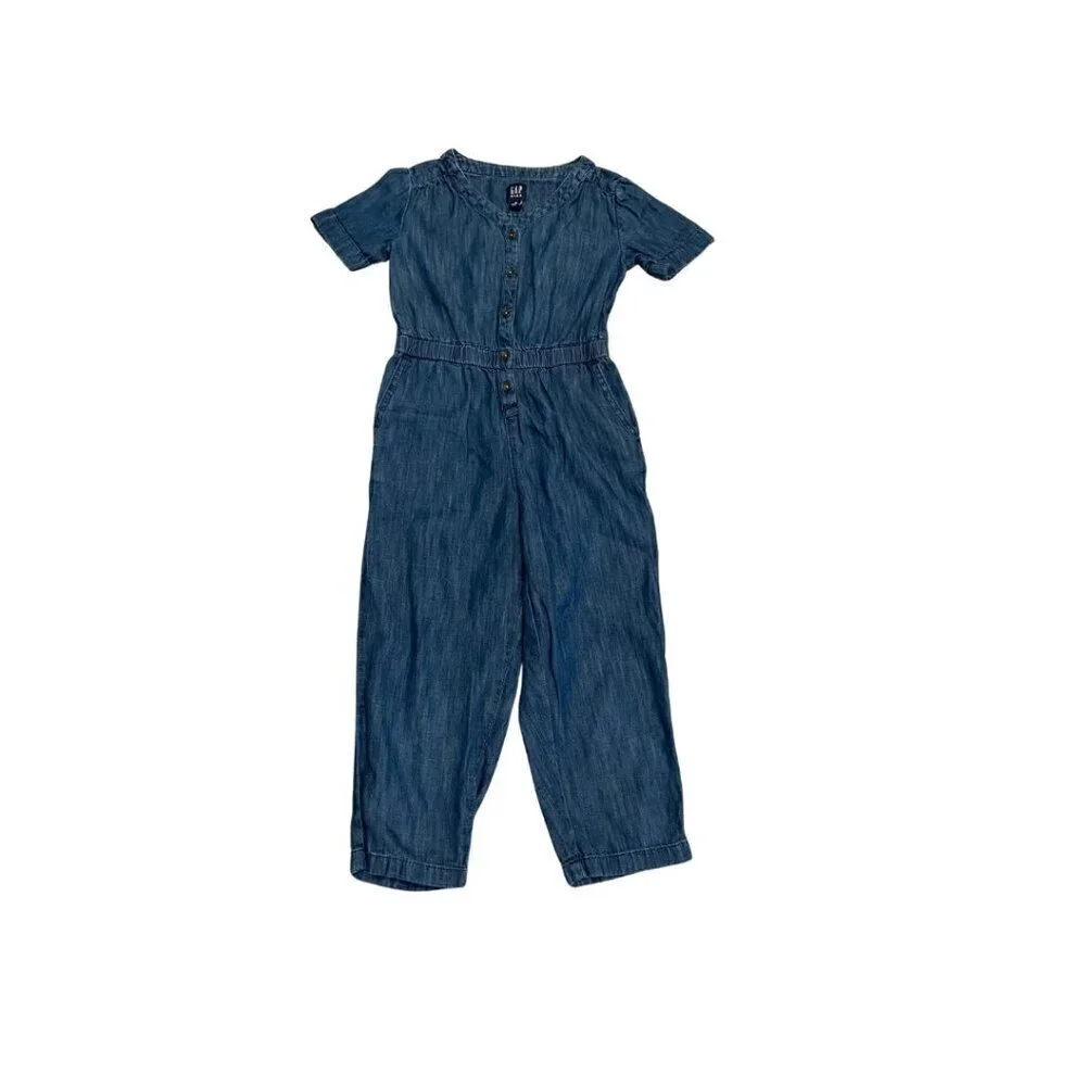 Gap Kids Denim Jumpsuit Romper - Size XS (4-5) - Like New!